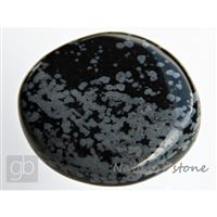Obsidian Bewölkter Flach (41,2x38,9x10,8 mm)