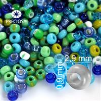 Preciosa Rocailles MIX 8/0 PRM010 Grün Blau 50 g