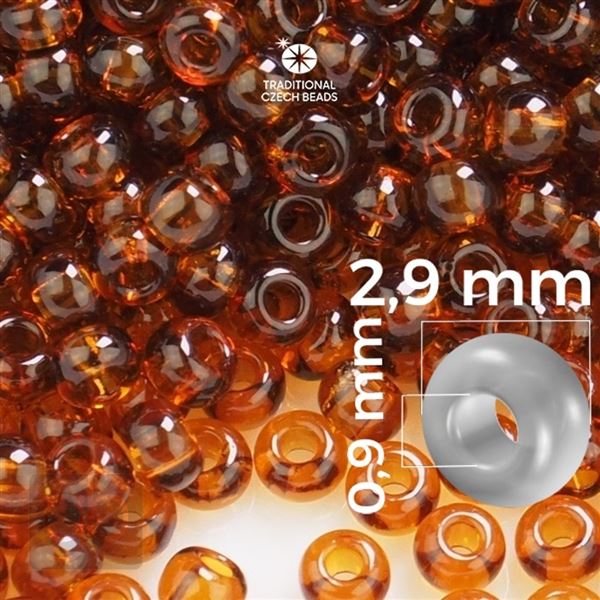 Preciosa Rocailles 8/0 2,9 mm Braun 10110 50 g