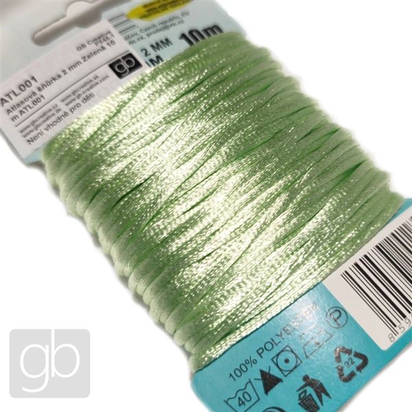 Satinkordel 2 mm Grn 10 m ATL001