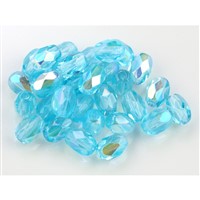 Olive Geschliffeneperlen Perlen 6x4 mm Blau (60000 28701) 30 St
