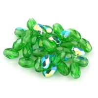 Olive Geschliffeneperlen Perlen 6x4 mm Grün (50100 28701) 30 St