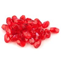 Olive Geschliffeneperlen Perlen 6x4 mm Rot (90070 00000) 30 St