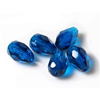 Glasschliffperlen Birne 10x7 mm Blau BP_405