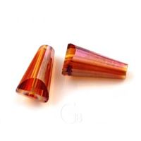 Glasschliffperlen Birne  7x15 mm (Orange)