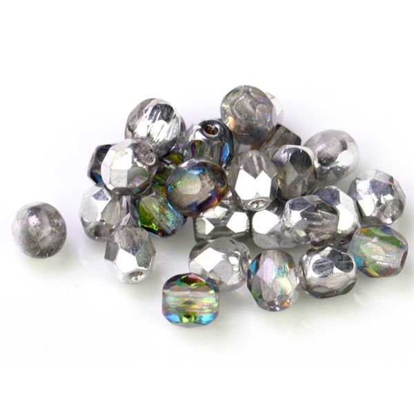 Geschliffeneperlen K�gelchen 4 mm Silber (00030 28101) 100 St