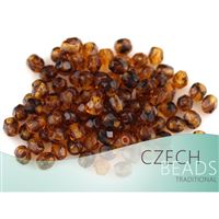 Glasschliffperle Runde 4 mm