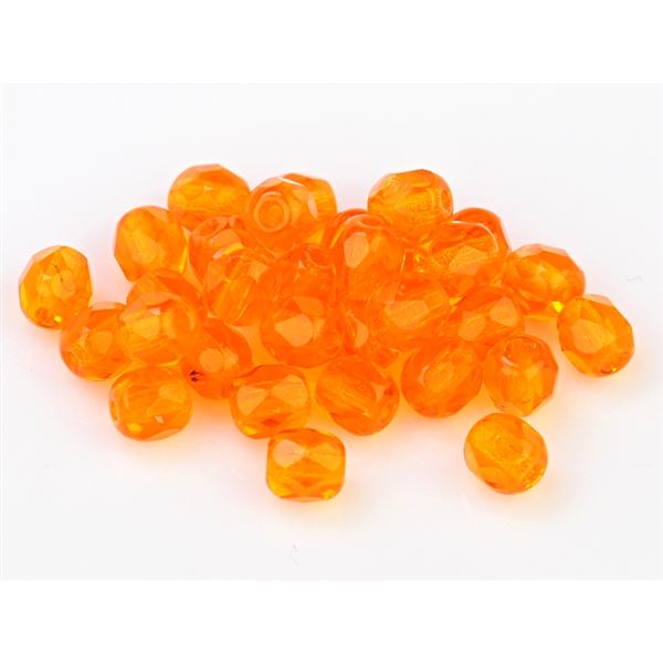 Geschliffeneperlen K�gelchen 4 mm Orange (90000 00000) 100 St