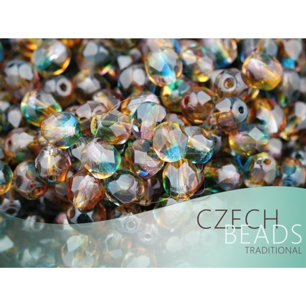 Glasschliffperle Rund 6 mm (Q1126 00000) 50 St