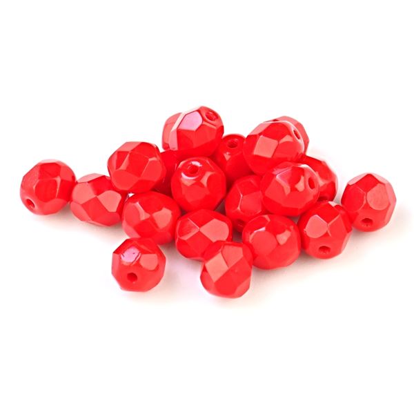 FladenGeschliffeneperlen K�gelchen 6 mm Rot(93210) 50 Stck. 