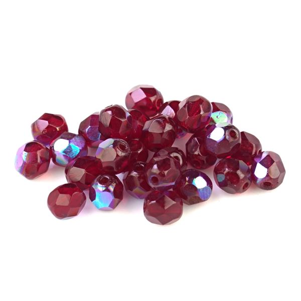 FladenGeschliffeneperlen K�gelchen 6 mm Rot(90120 28701) 50 Stck. 