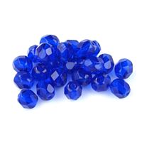 Geschliffeneperlen Kügelchen 6 mm Blau (30100) 50 St