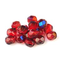 FladenGeschliffeneperlen Kügelchen 6 mm Rot(90120 28701) 50 Stck. 