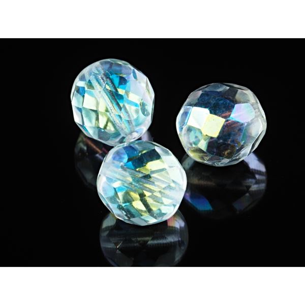 Glasschliffperlen 10 mm Klar AB (00030 28701) 3Stck.