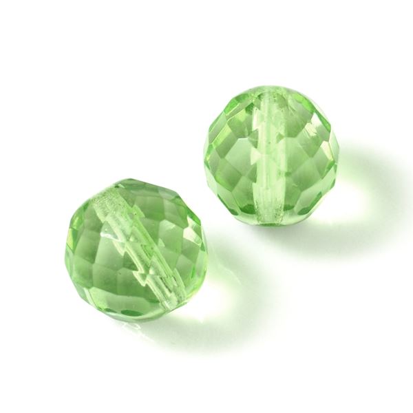 Glasschliffperlen 15 mm Gr�n (50080) 2 Stck.