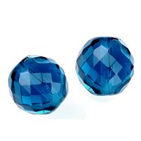 Glasschliffperlen 16 mm Blau (60100) 2 Stck.