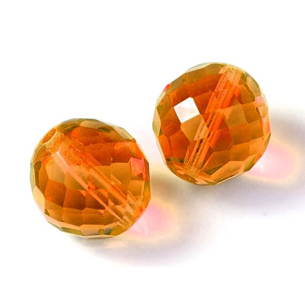 Glasschliffperlen 18 mm Orange (18 1009 LB) 2 Stck.