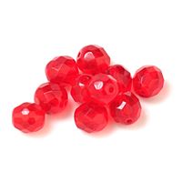 Kügelchen Geschliffeneperlen 8 mm Rot (90120) 10 St