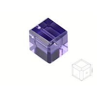 Würfel Geschliffeneperlen 6 mm Lila BRKO6006