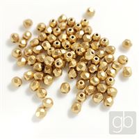 Gemahlene Kugeln 3 mm Gold MAT (00030/01710) 100 Stck.