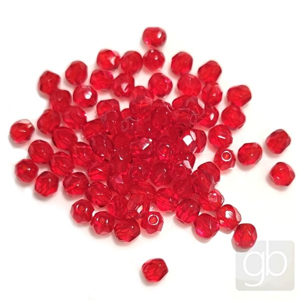 Geschliffeneperlen Kgelchen 4 mm Rot (90080-00000) 100 Stck.