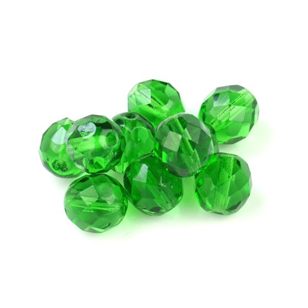 K�gelchen Geschliffeneperlen 8 mm Gr�n (50060) 10 St