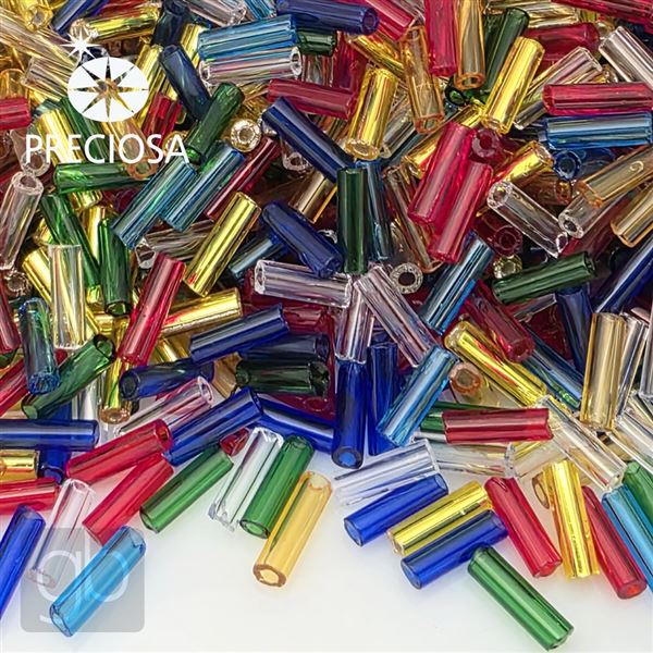 Stbchen Preciosa Bugles 7 mm Farbmix 50 g
