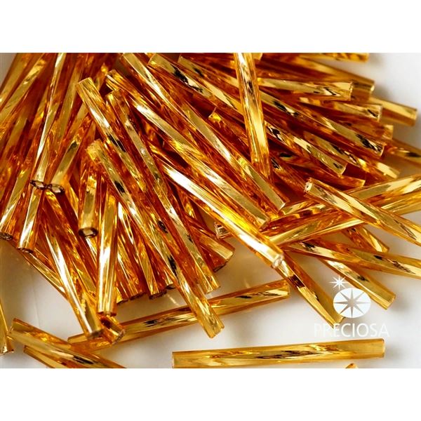 Stbchen Preciosa Bugles 15 mm Gelb 17070 20 g