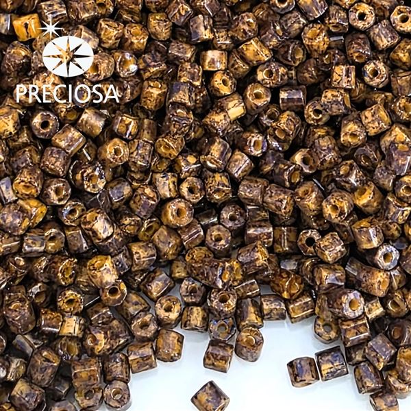 Stbchen Preciosa Bugles 2 mm Braun Travertin 99110 50 g