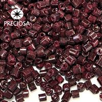 Stäbchen Preciosa Bugles 2 mm Rot Travertin 99190 50 g