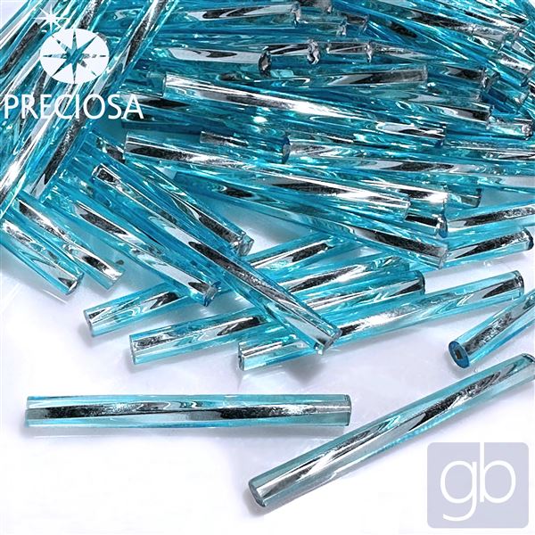 Stbchen Preciosa Bugles 25 mm Blau 67000-35138 20 g