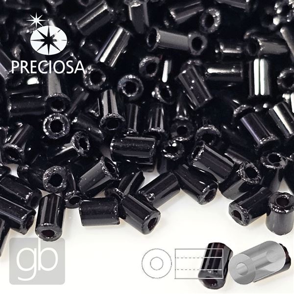 Stbchen Preciosa Bugles Tubes 3 mm 20 g Schwarz 23980