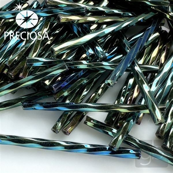 Stbchen Preciosa Perlen 35 mm Grn IRIS 59155-35138 20 g