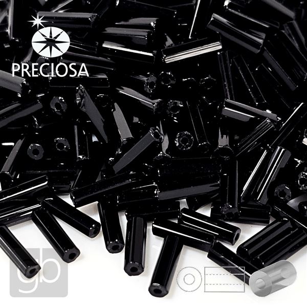 Preciosa Bugles 7 mm Schwarz 23980 20 g