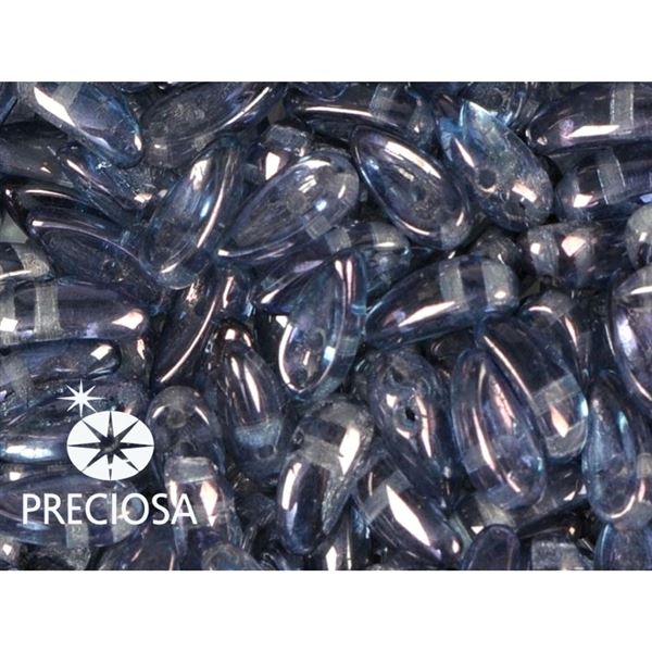 PRECIOSA Chilli Perlen 4x11 mm 15 Stck. Blau (00030 14464)