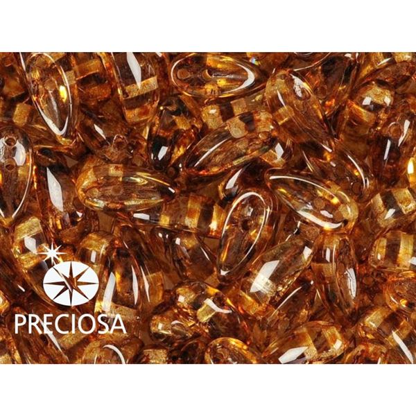 PRECIOSA Chilli Perlen 4x11 mm 15 Stck. Braun (00030 86805)