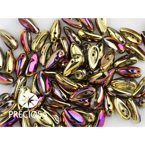 PRECIOSA Chilli Perlen 4x11 mm 15 Stck. Gold (00030 98545) CHIL020