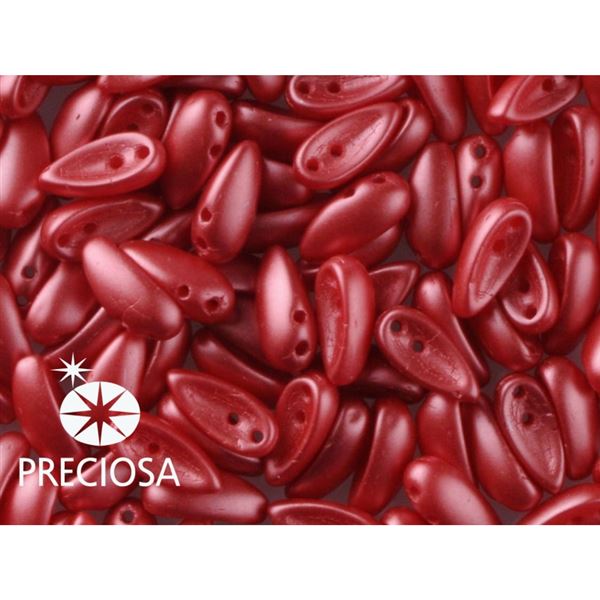 PRECIOSA Chilli Perlen 4x11 mm 15 Stck. Rot  (00030 25010) CHIL032