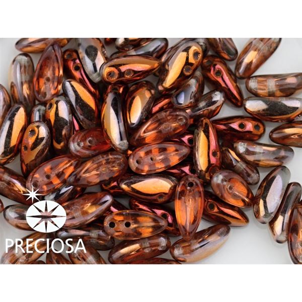 PRECIOSA Chilli Perlen 4x11 mm 15 Stck. Bronze (00030 27137)