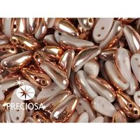 PRECIOSA Chilli Perlen 4x11 mm 15 Stck. Bronze+weiss (02010 27141)