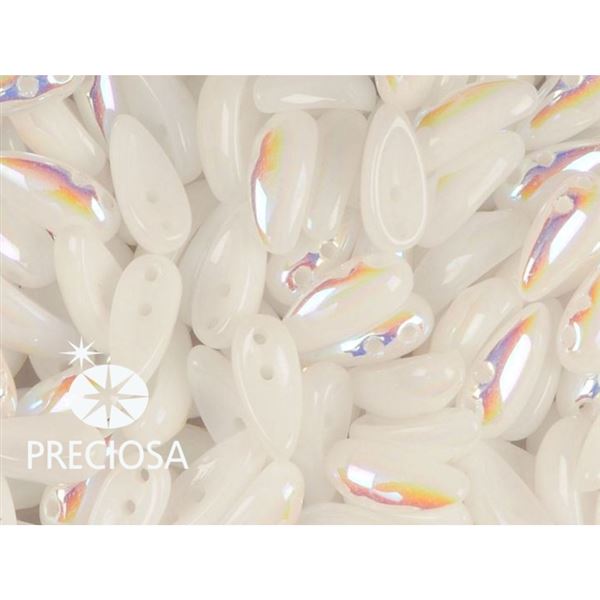 PRECIOSA Chilli Perlen 4x11 mm 15 Stck. Weiss (02010 28701)