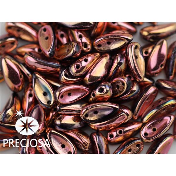 PRECIOSA Chilli Perlen 4x11 mm 15 Stck. ROSEGOLD (23980 27143)