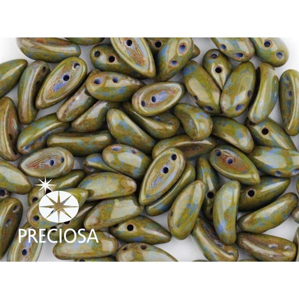 PRECIOSA Chilli Perlen 4x11 mm 15 Stck. Blau (33100 86805)