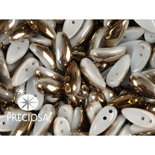 PRECIOSA Chilli Perlen 4x11 mm 15 Stck. Weiss (02010 22601)