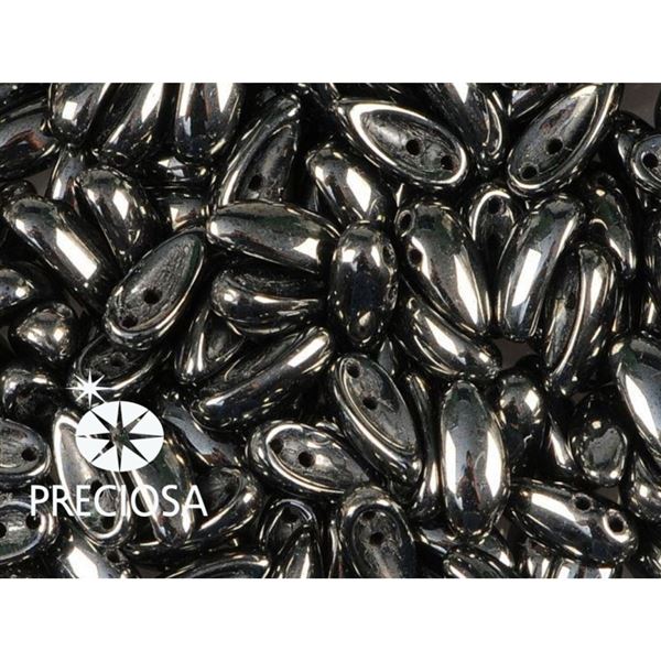 PRECIOSA Chilli Perlen 4x11 mm 15 Stck. Hematit (23980 28701)