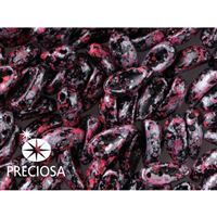 PRECIOSA Chilli Perlen 4x11 mm 15 Stck. Schwarz+rosa (23980 45708)