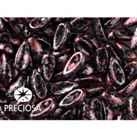 PRECIOSA Chilli Perlen 4x11 mm 15 Stck. Schwarz+rosa (23980 45705)