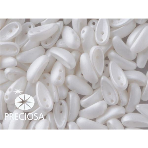 PRECIOSA Chilli Perlen 4x11 mm 15 Stck. Weiss (02010 29571)