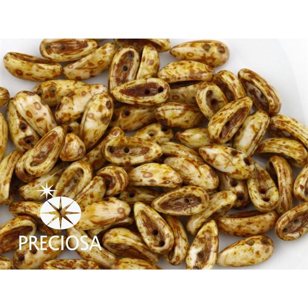 PRECIOSA Chilli Perlen 4x11 mm 15 Stck. Beige (02010 86805) 