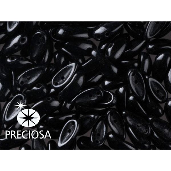 PRECIOSA Chilli Perlen 4x11 mm 15 Stck. Schwarz (23980)